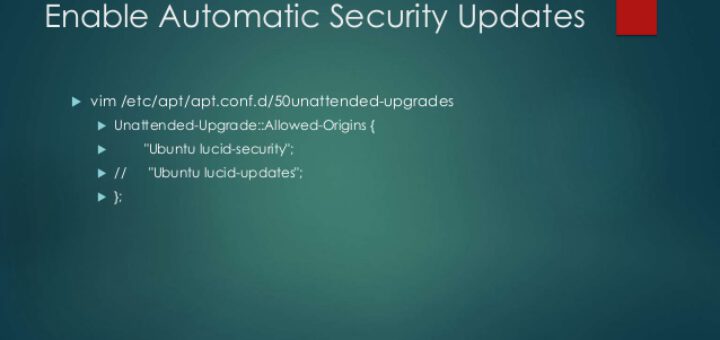 Enable automatic Ubuntu server updates
