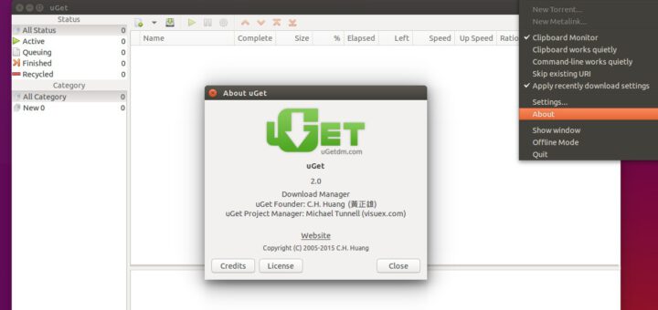 uGet for Ubuntu 18.04