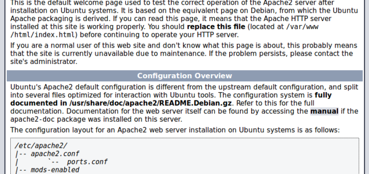Apache2 installed on Ubuntu 18.04 Server