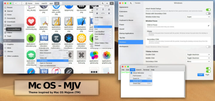 Mojave theme for Ubuntu