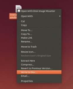 How to write a disk to CD in ubuntu
