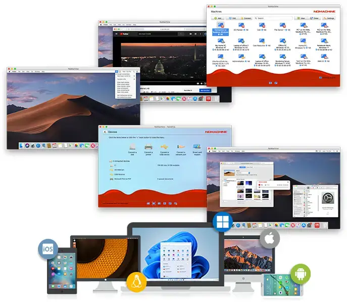 NoMachine remote desktop software running on Linux
