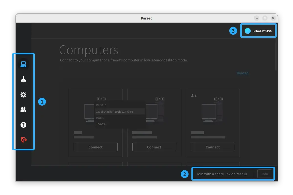Parsec remote desktop app for Linux