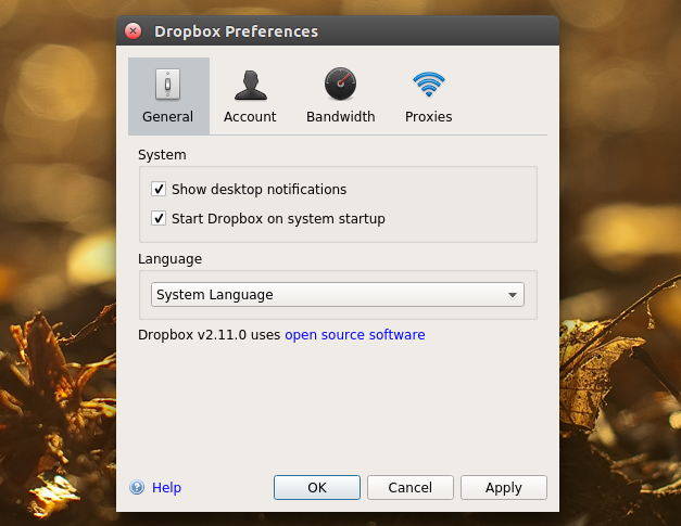 Dropbox QT theme for Linux