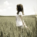 Girl-Alone-In-Cornfield-Wallpaper