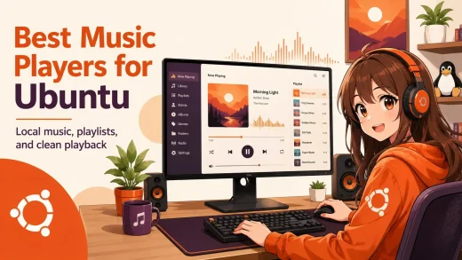 Top music players on linux cover - Best Music Players for Ubuntu 24.04: 5 Free iTunes Alternatives
