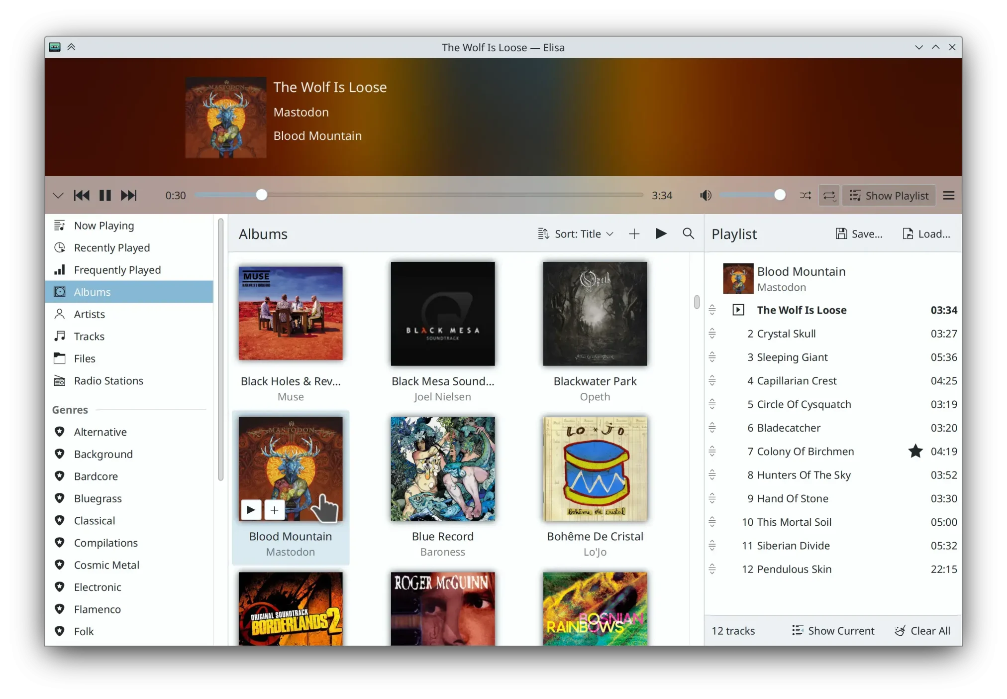 Best music players ubuntu elisa screenshot - Best Music Players for Ubuntu 24.04: 5 Free iTunes Alternatives
