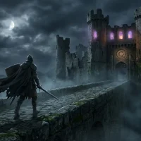 Black ubuntu wallpaper 12 moonlit dark castle - 15 Black Ubuntu Wallpapers in HD and 4K