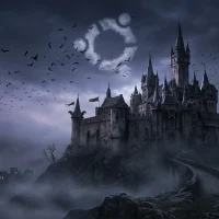 Black ubuntu wallpaper 16 castle under moon - 15 Black Ubuntu Wallpapers in HD and 4K