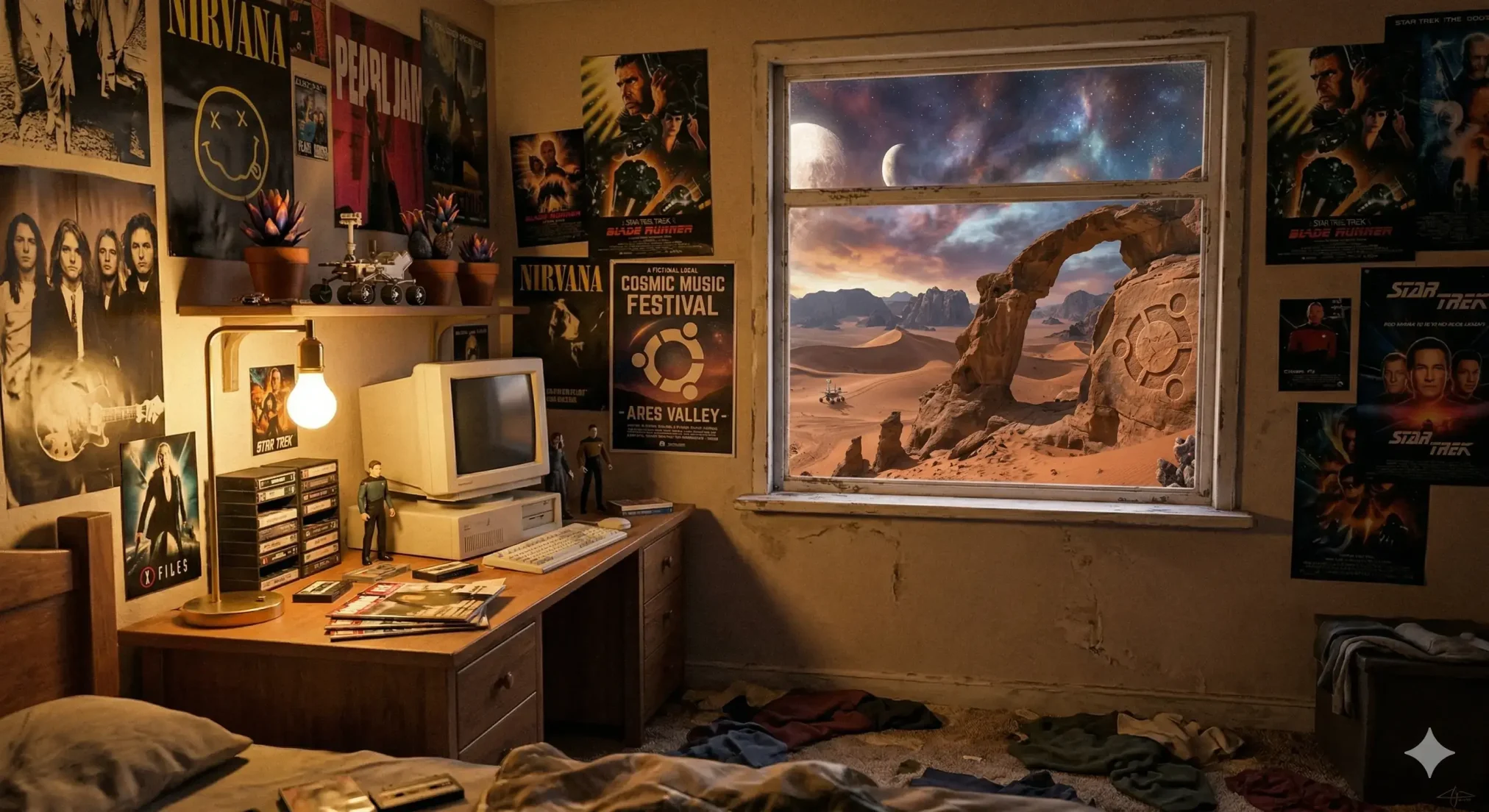 Black ubuntu wallpaper 26 retro room window - 15 Black Ubuntu Wallpapers in HD and 4K