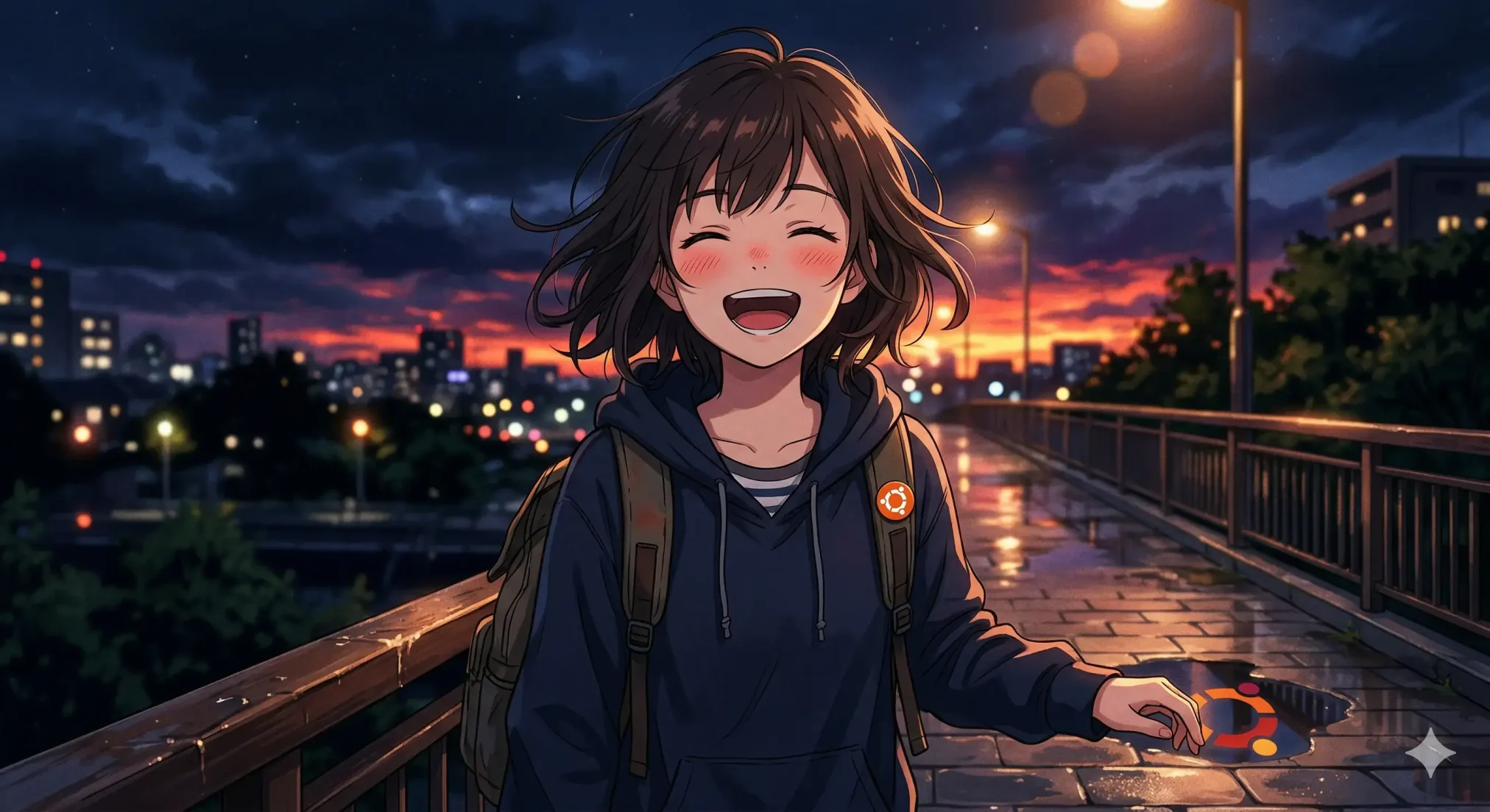 Black ubuntu wallpaper 30 anime girl city - 15 Black Ubuntu Wallpapers in HD and 4K