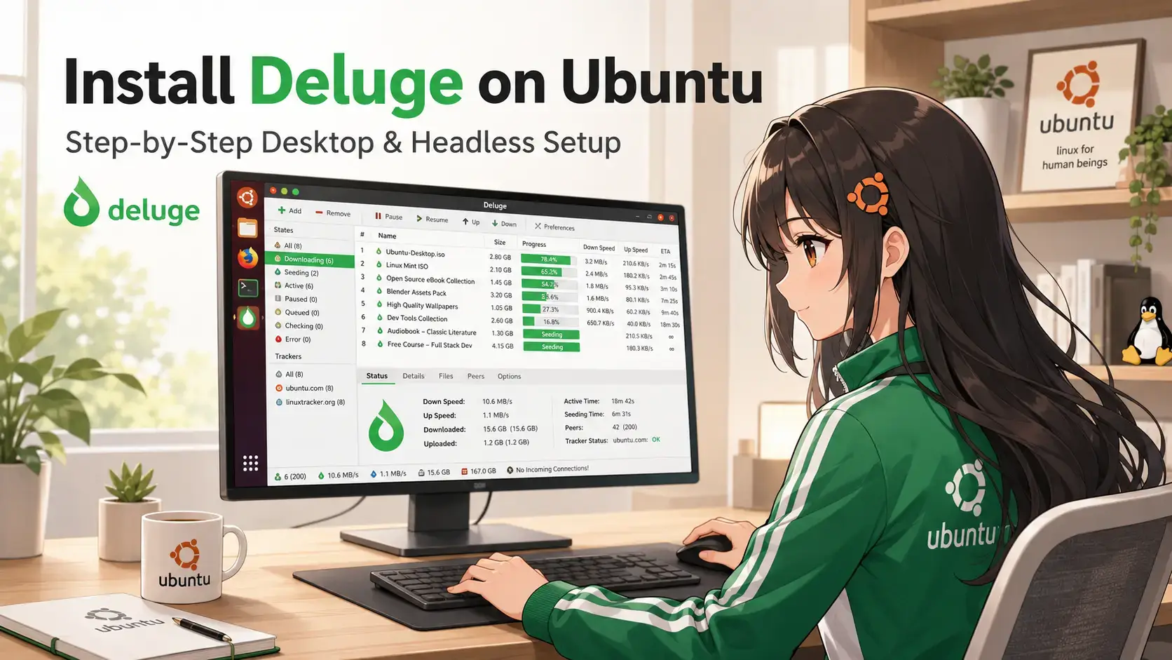 Deluge linux setup cover - How to Install Deluge on Ubuntu 26.04 - Complete Guide