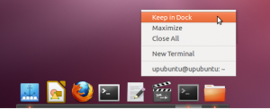Keep in dock