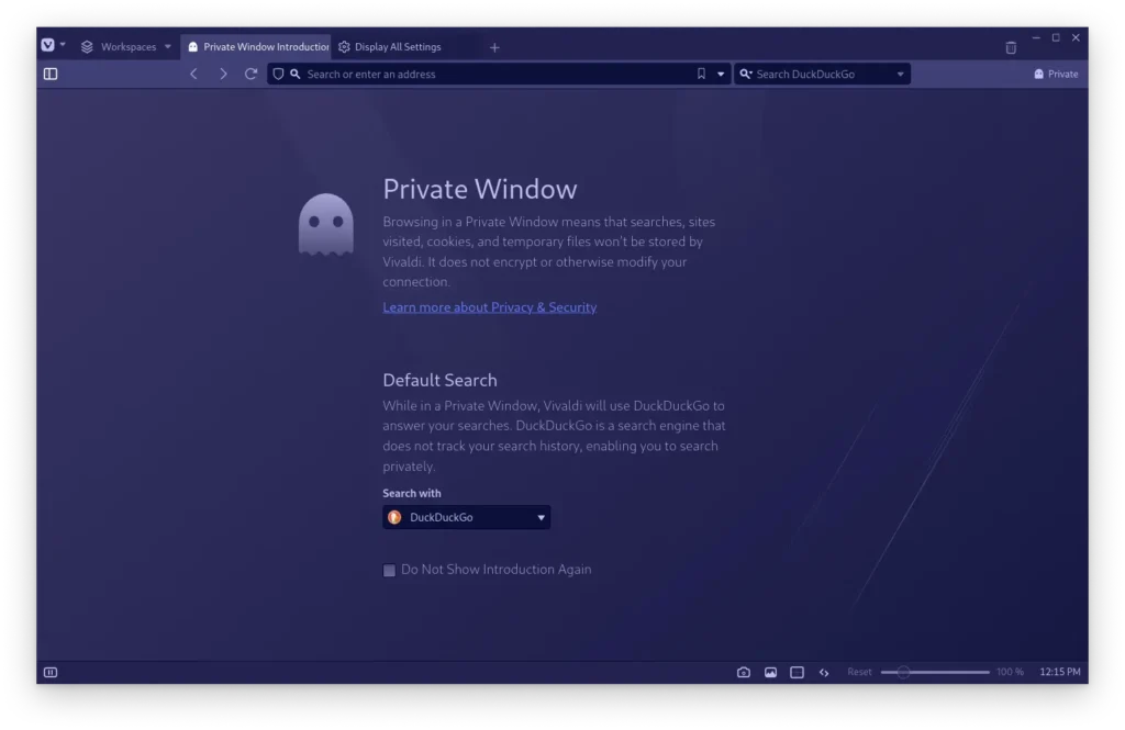 Private browsing