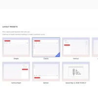 Custom layout presets