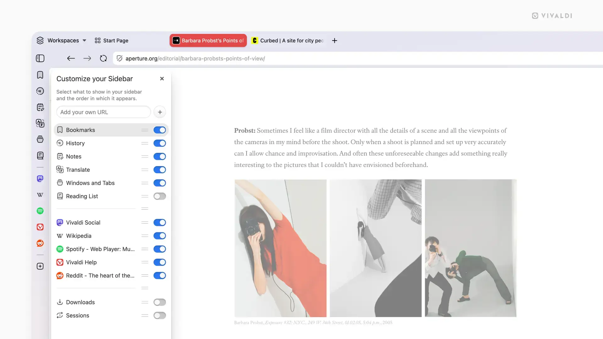 Customizing sidebar - Vivaldi on Ubuntu 26.04: Install Guide & Tips