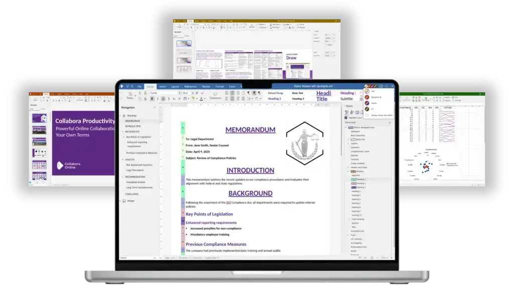 Collabora Online office editor running in a browser on Ubuntu