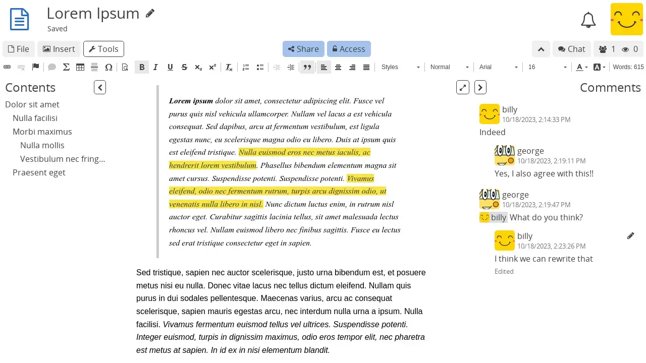 CryptPad secure document editor running in a browser on Ubuntu