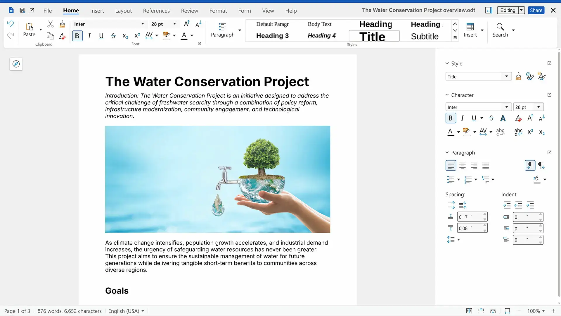Nextcloud Office running in a browser on Ubuntu