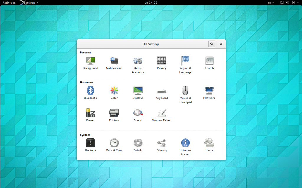Ubuntu gnome settings