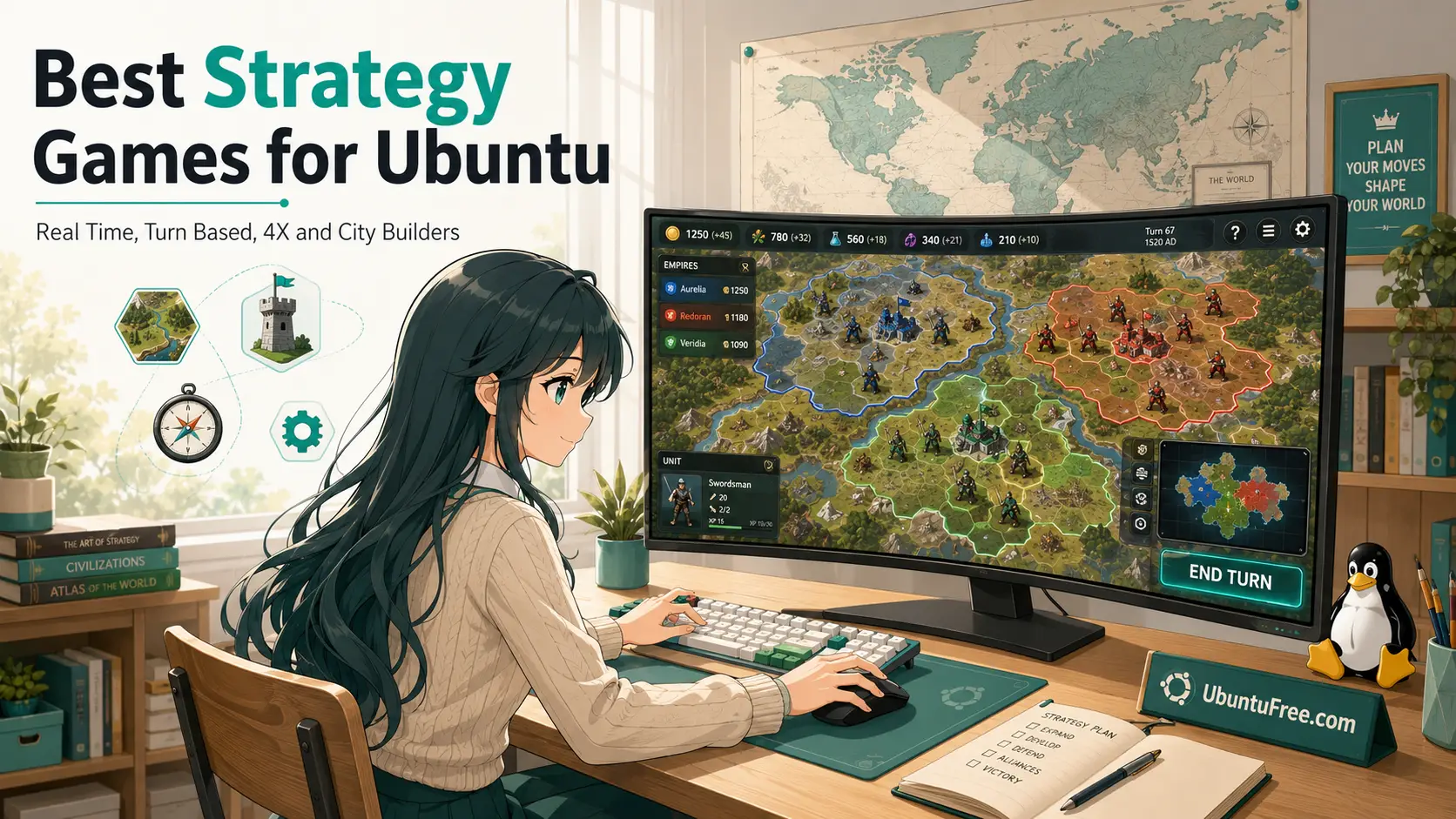 Cover image strategy games - Best Strategy Games for Ubuntu 26.04. 24.04 & 22.04 LTS