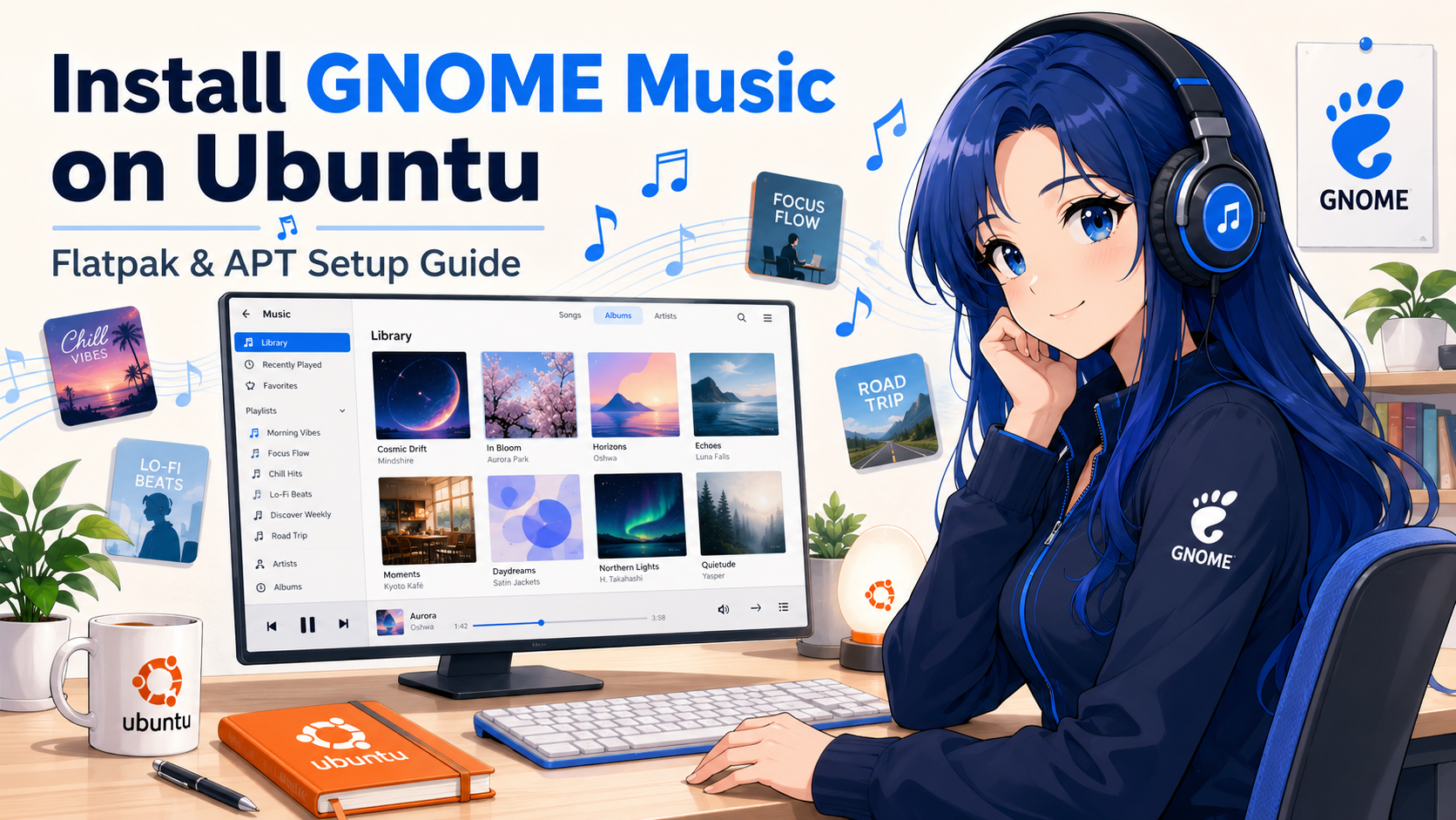 Gnome music player on ubuntu cover - GNOME Music Player for Ubuntu: Download and Install