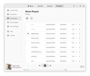 Options never played - GNOME Music Player for Ubuntu: Download and Install