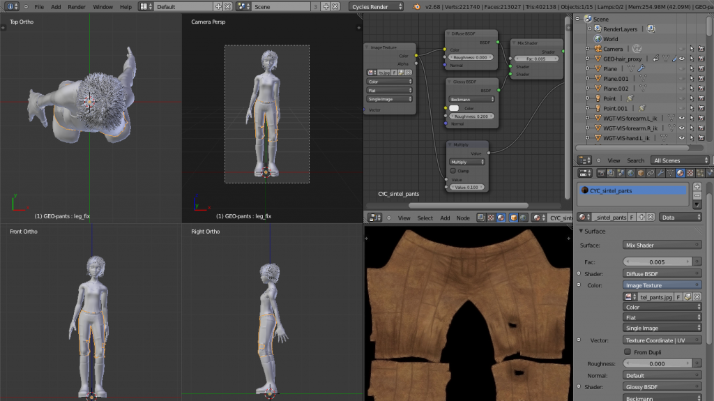 Blender 3d model editing