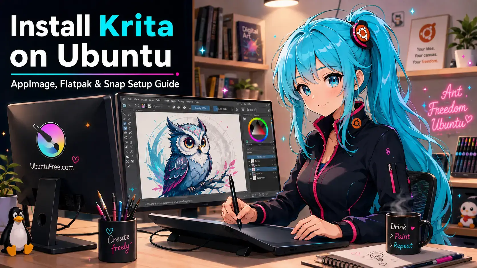 Install krita on linux ubuntu cover - How to Install Krita on Ubuntu 26.04 - Complete Setup Guide