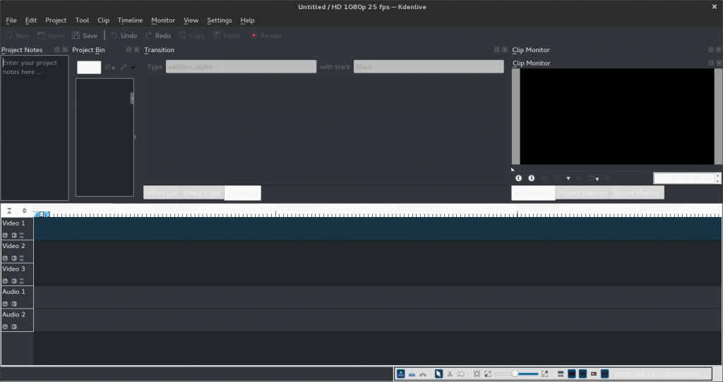 Kdenlive 1080hp video