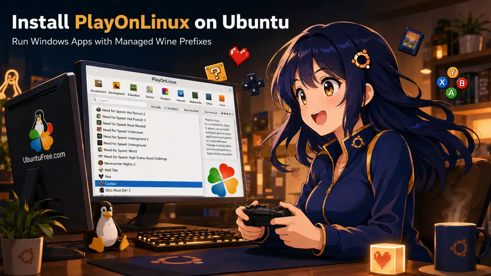 Playonlinux for ubuntuos cover - How to Install PlayOnLinux on Ubuntu 26.04 - Complete Guide