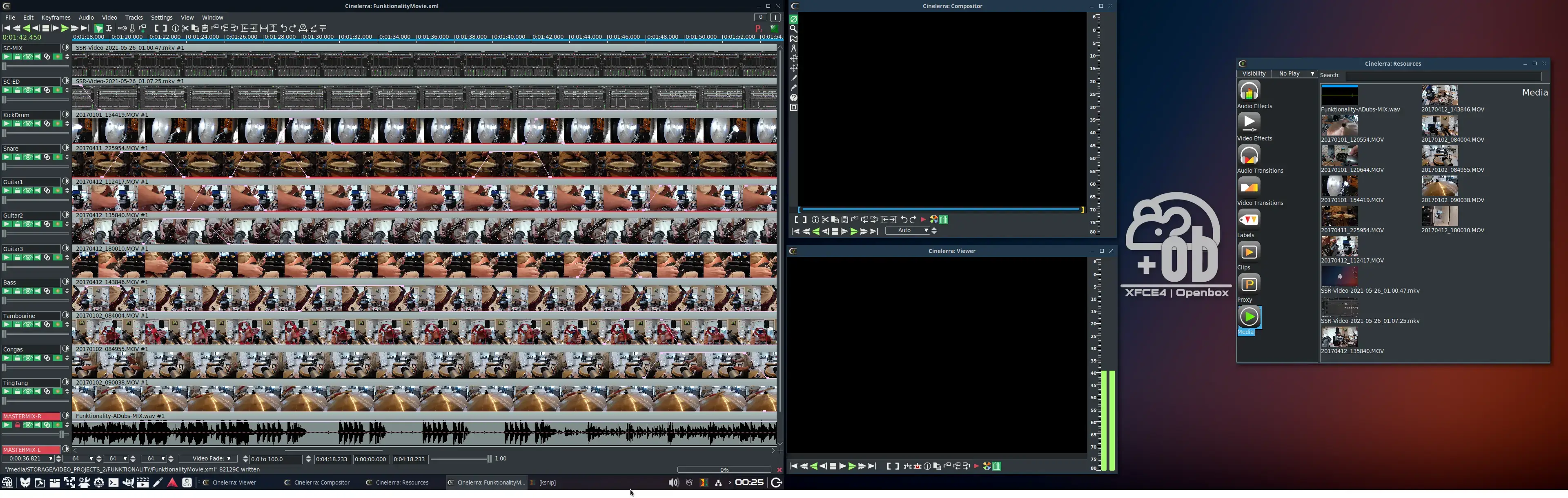 Cinelerra-GG Infinity video editor screenshot on Ubuntu