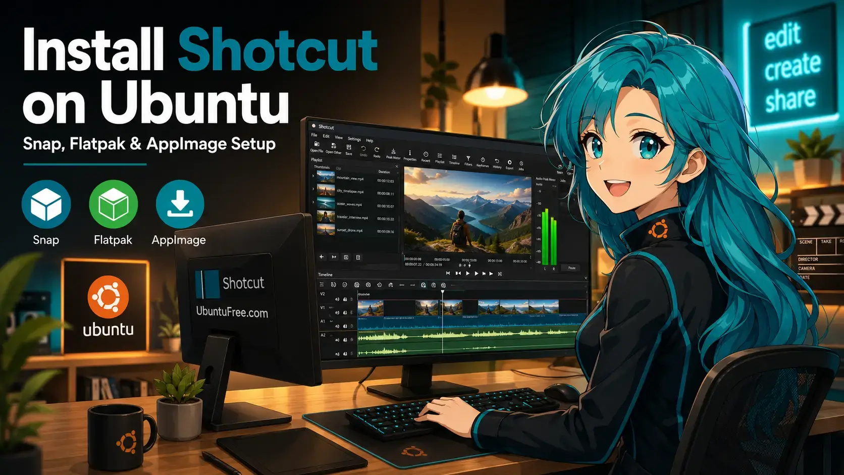 Shotcut for ubuntu cover - How to Install Shotcut on Ubuntu 26.04 - Complete Guide