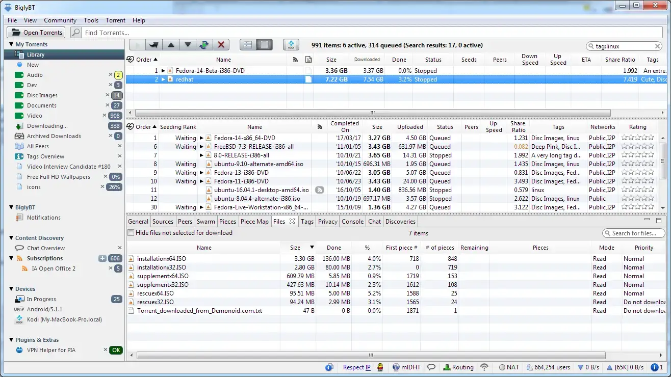 Biglybt screenshot Biglybt screenshot - Top 7 Free Torrent Clients on Ubuntu (2025)