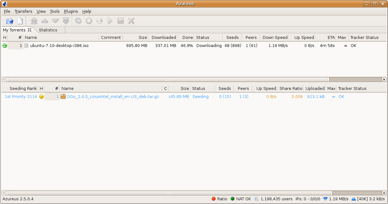 Vuze torrent downloads