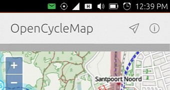 Openstreetmap cycle map is a new apps for cyclist on ubuntu touch