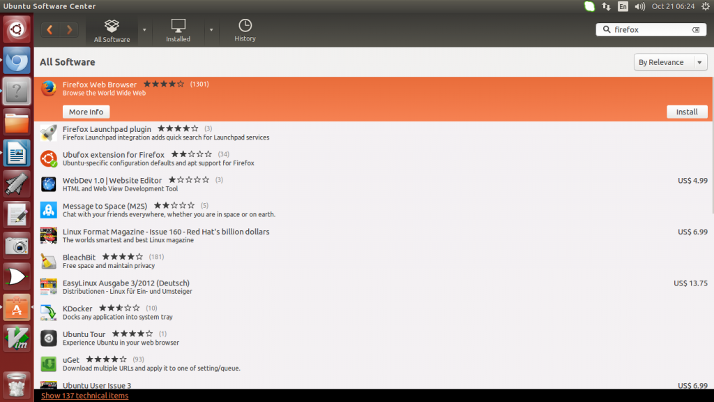 Install FireFox From Ubuntu Software Center