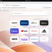 Opera on ubuntu live screenshot
