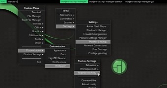 Manjaro linux fluxbox 15 10 distribution gets a revamped fluxbox menu