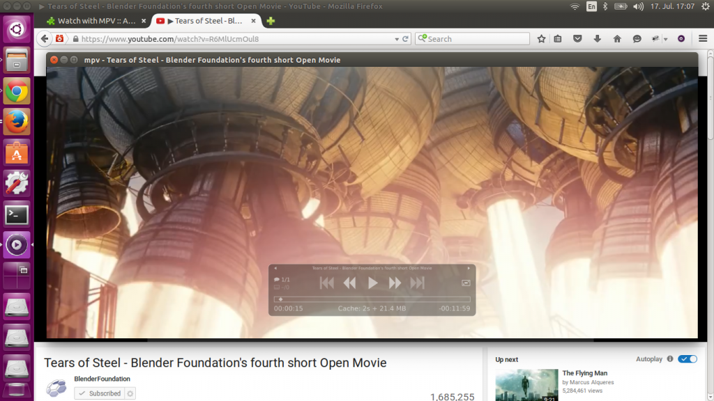 Mpv firefox extension ubuntu