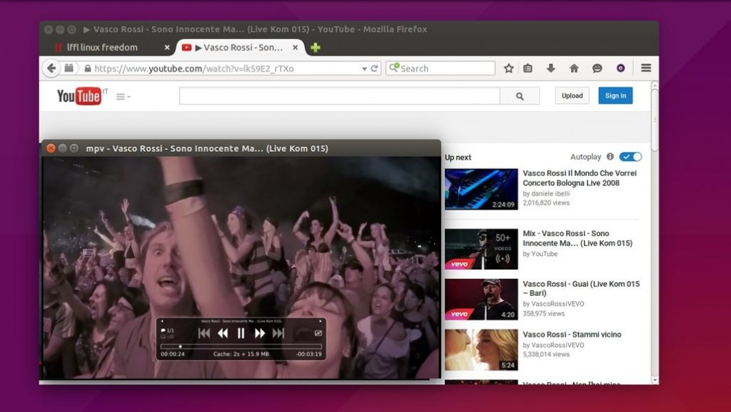 Mpv player playing flash video