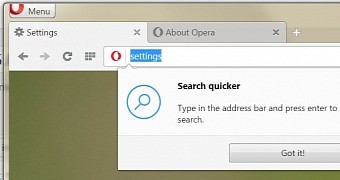 Opera 35 web browser now features frame color awareness search hints