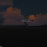 Flightgear game at night