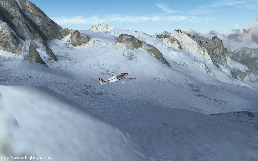 Flightgear game mountains