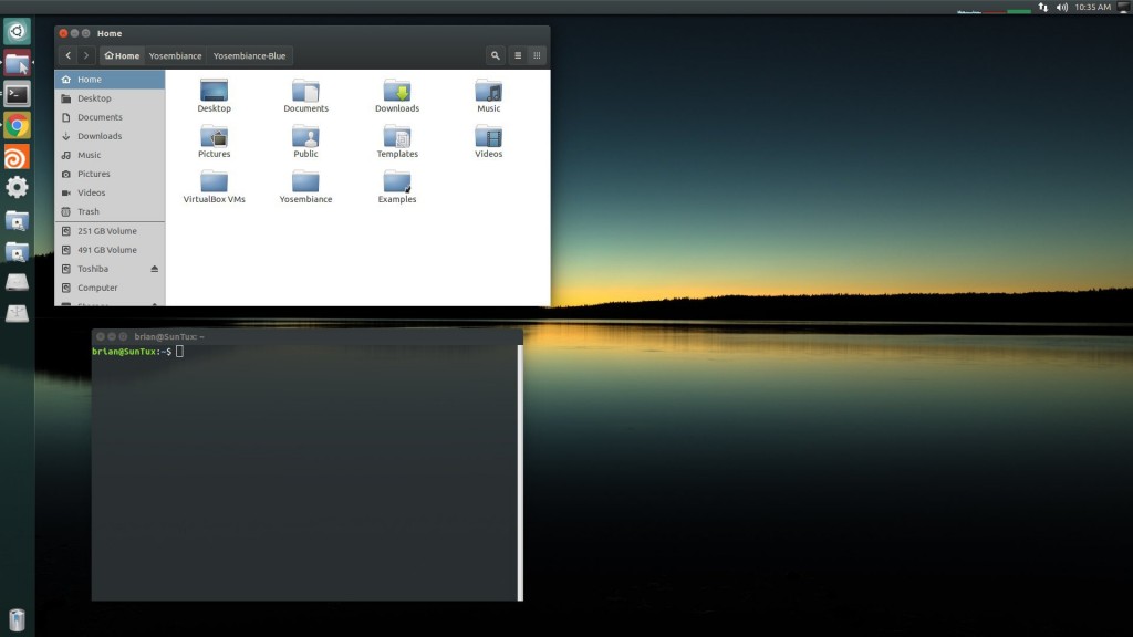 Yosembiance theme ubuntu