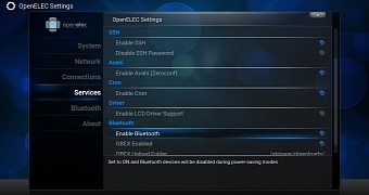 Openelec 7 0 beta 2 is based on kodi 16 1 rc adds bluetooth audio support