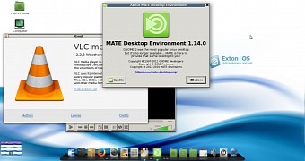 Ubuntu based exton os linux distribution now ships with mate 1 14 vlc 2 2 3