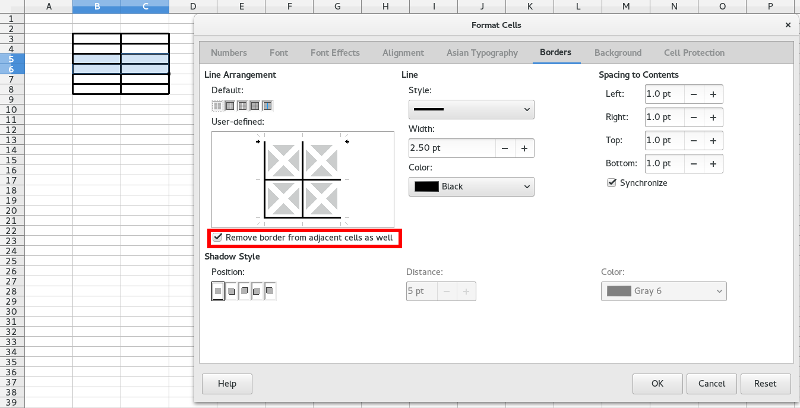 Libreoffice 5 2 borders