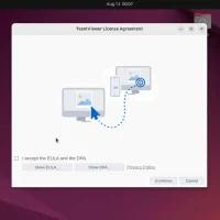Screenshot of teamviewer showing first screen