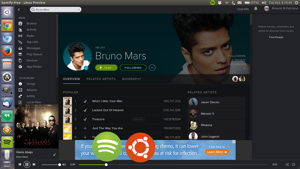 Spotify app for linux